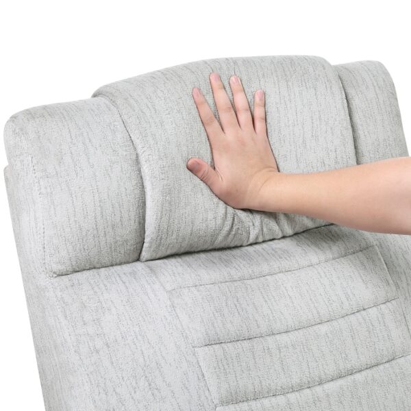 8455GRY-3 Double Reclining Sofa with C...