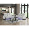 8455GRY-3 Double Reclining Sofa with C...