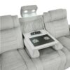 8455GRY Seating-Ronan Collection 2pc Set: Sofa, Love