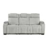 8455GRY Seating-Ronan Collection 2pc Set: Sofa, Love