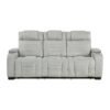 8455GRY-3 Double Reclining Sofa with C...