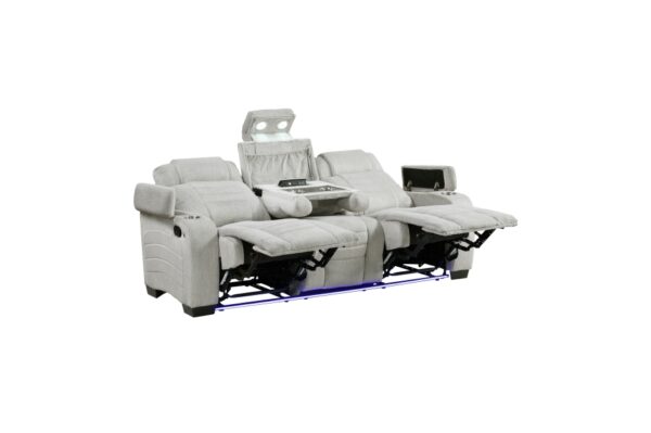 8455GRY Seating-Ronan Collection 2pc Set: Sofa, Love