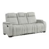8455GRY-3 Double Reclining Sofa with C...