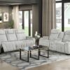 8455GRY Seating-Ronan Collection 2pc Set: Sofa, Love