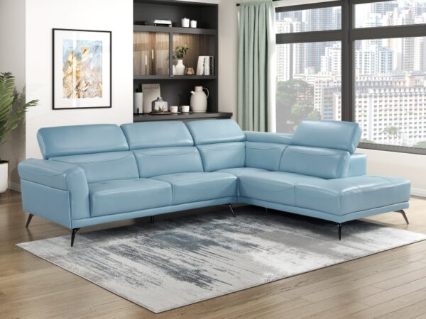 8456BUE Seating-Giselle Collection 2-Piece Sectional with Right...
