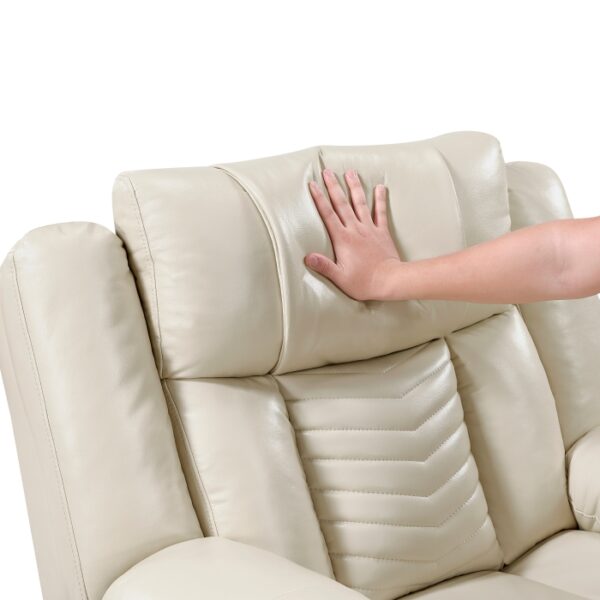8457BEG-3PW Power Double Reclining Sofa ...