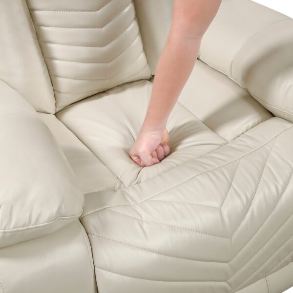 8457BEG-3PW Power Double Reclining Sofa ...