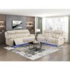 8457BEG-3PW Power Double Reclining Sofa ...