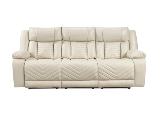 8457BEG-3PW Power Double Reclining Sofa ...