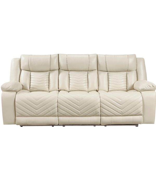 8457BEG-3PW Power Double Reclining Sofa ...