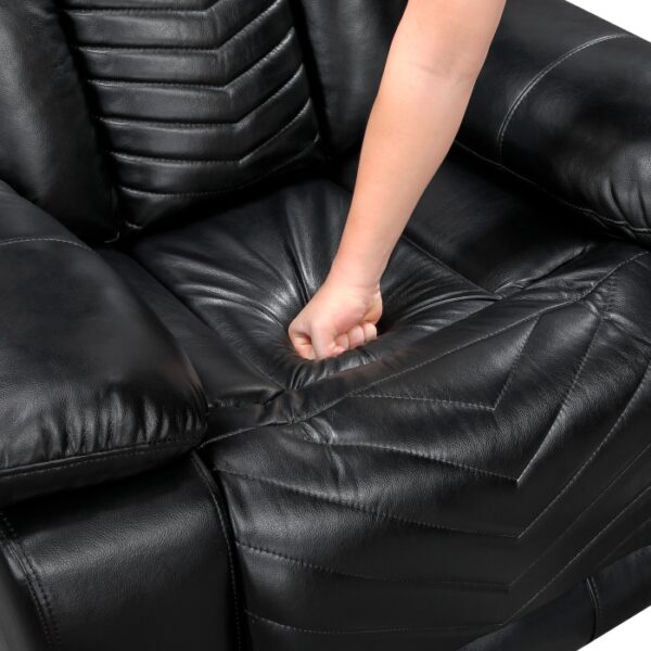 8457BLK-3PW Power Double Reclining Sofa ...