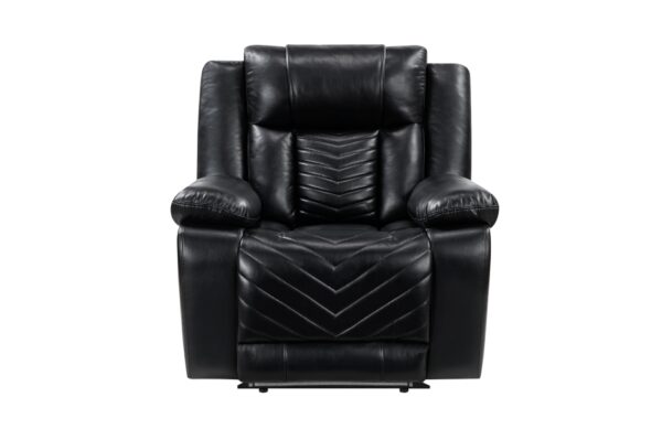8457BLK Seating-Huron Collection 2pc Set: Sofa, Love (Power)