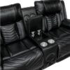 8457BLK Seating-Huron Collection 2pc Set: Sofa, Love (Power)