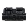 8457BLK Seating-Huron Collection 2pc Set: Sofa, Love (Power)