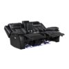 8457BLK Seating-Huron Collection 2pc Set: Sofa, Love (Power)
