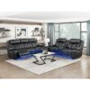 8457BLK-3PW Power Double Reclining Sofa ...