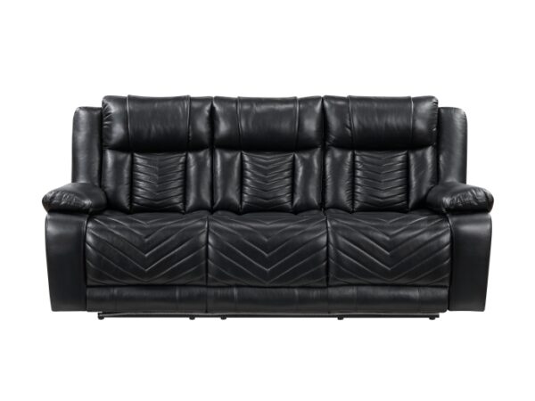 8457BLK-3PW Power Double Reclining Sofa ...