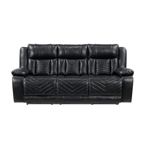 8457BLK-3PW Power Double Reclining Sofa ...
