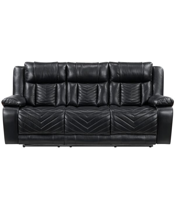8457BLK-3PW Power Double Reclining Sofa ...