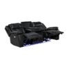 8457BLK-3PW Power Double Reclining Sofa ...