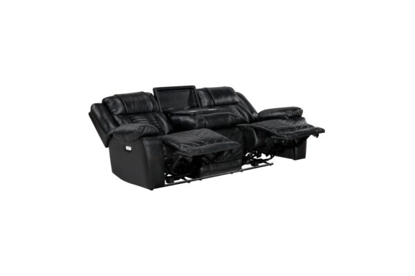 8457BLK Seating-Huron Collection 2pc Set: Sofa, Love (Power)