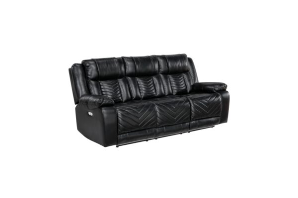 8457BLK Seating-Huron Collection 2pc Set: Sofa, Love (Power)