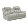 8457GRY Seating-Huron Collection 2pc Set: Sofa, Love (Power)