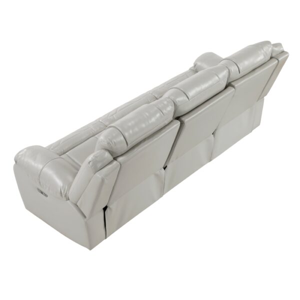 8457GRY-3PW Power Double Reclining Sofa ...