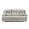 8457GRY-3PW Power Double Reclining Sofa ...