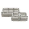 8457GRY Seating-Huron Collection 2pc Set: Sofa, Love (Power)