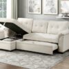 8477BEG Seating-Elara Collection 2-Piece Reversible Sectional...