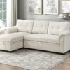 8477BEG Seating-Elara Collection 2-Piece Reversible Sectional...