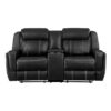8516BK Seating-Littleton Collection 2pc Set: Sofa, Love