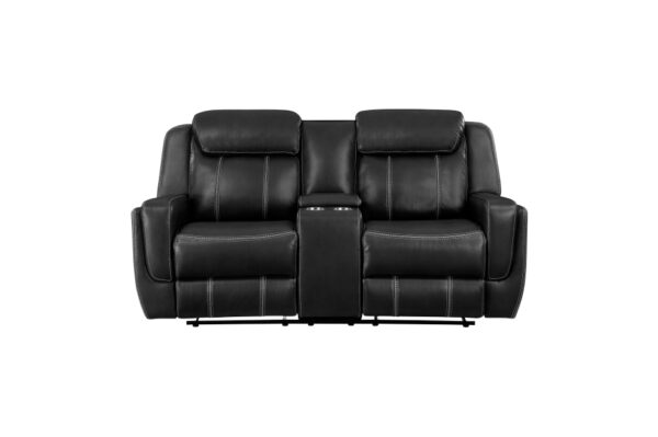 8516BK Seating-Littleton Collection 2pc Set: Sofa, Love