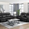 8516BK Seating-Littleton Collection 2pc Set: Sofa, Love