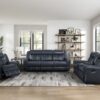 8516BU Seating-Littleton Collection 2pc Set: Sofa, Love