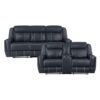 8516BU Seating-Littleton Collection 2pc Set: Sofa, Love