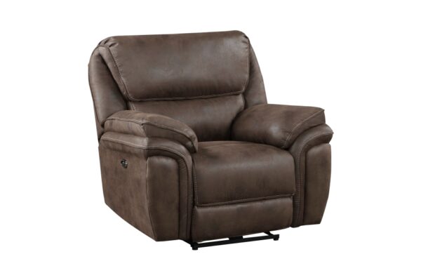 8517BRW-PW Seating-Proctor Collection 2pc Set: Sofa, Love (Power)