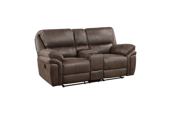 8517BRW Seating-Proctor Collection 2pc Set: Sofa, Love