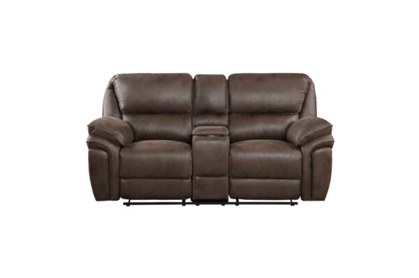 8517BRW Seating-Proctor Collection 2pc Set: Sofa, Love