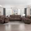 8517BRW Seating-Proctor Collection 2pc Set: Sofa, Love