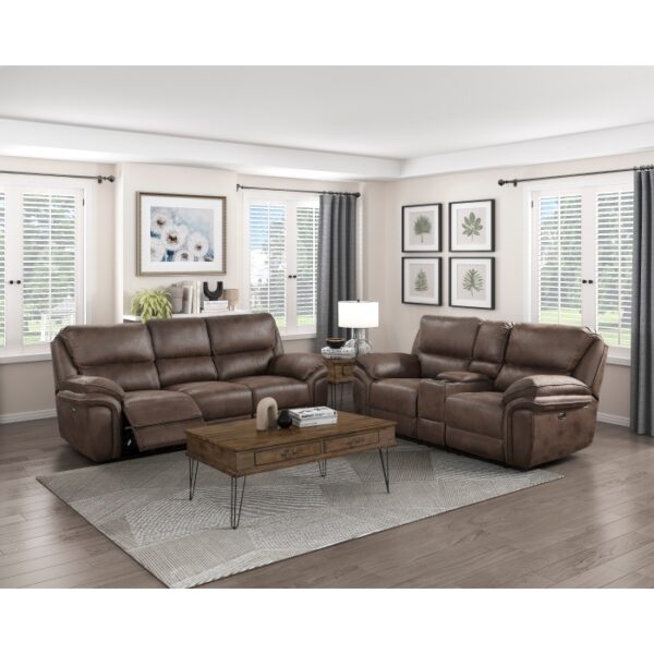 8517BRW-3 Double Reclining Sofa