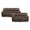 8517BRW Seating-Proctor Collection 2pc Set: Sofa, Love