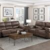 8517BRW Seating-Proctor Collection 2pc Set: Sofa, Love