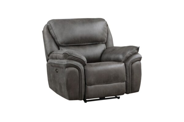 8517GRY-PW Seating-Proctor Collection 2pc Set: Sofa, Love (Power)
