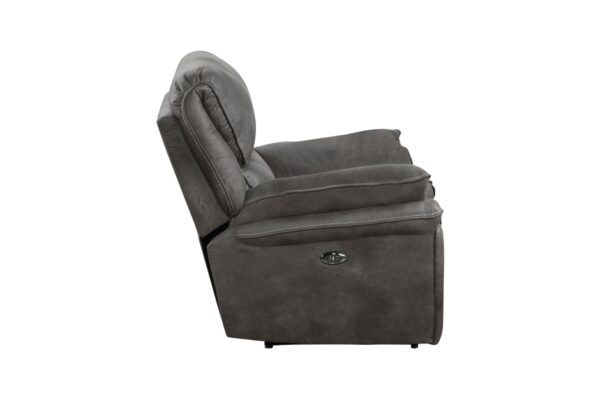 8517GRY-PW Seating-Proctor Collection 2pc Set: Sofa, Love (Power)