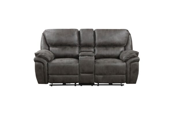 8517GRY-PW Seating-Proctor Collection 2pc Set: Sofa, Love (Power)