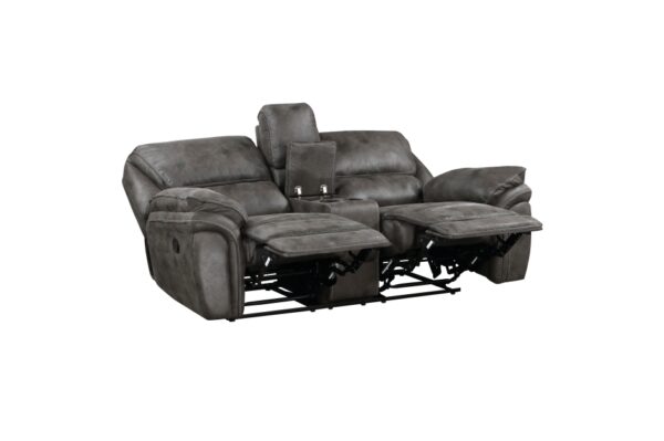 8517GRY Seating-Proctor Collection 2pc Set: Sofa, Love