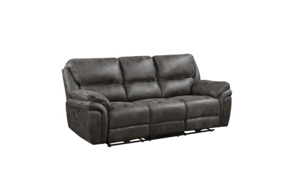 8517GRY-PW Seating-Proctor Collection 2pc Set: Sofa, Love (Power)