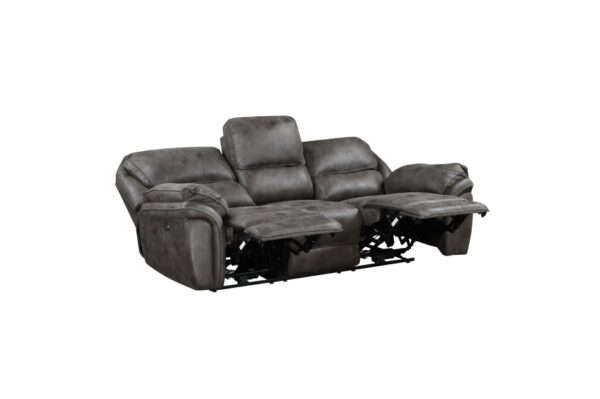8517GRY-PW Seating-Proctor Collection 2pc Set: Sofa, Love (Power)